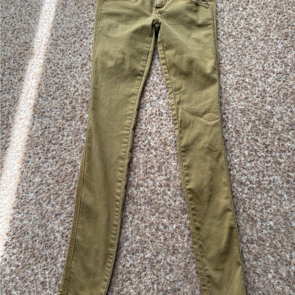 Free People Khaki Skinny Jeans - Picture 1 of 4